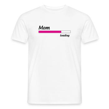 Maman loading... Please Wait - Future Mère - T-shirt homme - blanc - Devant - AI Model Male 178 dark (178cm)