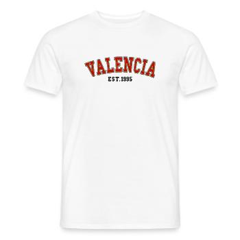 Valencia Est.1995 - Men's T-Shirt - white - Front - AI Model Male 178 dark (178cm)