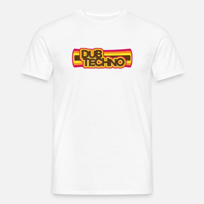 Dub Techno Retrò Psichedelia - T-shirt uomo - bianco
