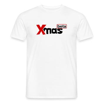 Noël bêta - T-shirt homme - blanc - Devant - AI Model Male 178 dark (178cm)