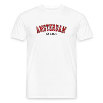 Amsterdam Est.1975 - T-shirt homme - blanc - Devant - AI Model Male 178 dark (178cm)