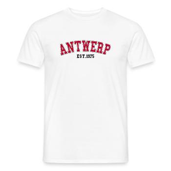 Antwerp Est. 1975 - Men's T-Shirt - white - Front - AI Model Male 178 dark (178cm)
