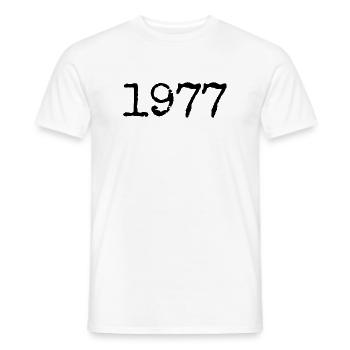 Legendary since 1977 - Men's T-Shirt - white - Front - AI Model Male 178 dark (178cm)