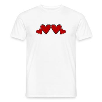 Coeurs Symbole Amour - T-shirt homme - blanc - Devant - AI Model Male 178 dark (178cm)