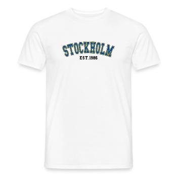 Stockholm, gegründet 1986 - Männer T-Shirt - Weiß - Vorne - AI Model Male 178 dark (178cm)