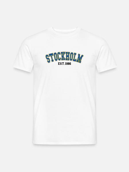 Stockholm, gegründet 1986 - Männer T-Shirt - Weiß