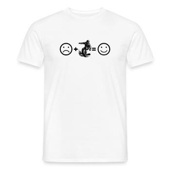 Snowboard Motiv für echte Liebhaber - Männer T-Shirt - Weiß - Vorne - AI Model Male 178 dark (178cm)