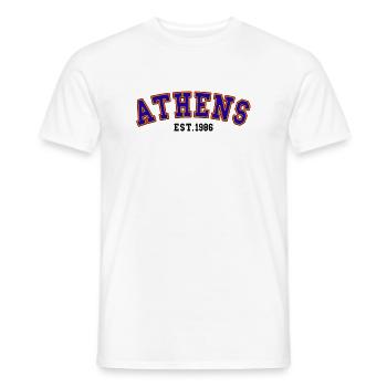 Athens Est. 1986 - Men's T-Shirt - white - Front - AI Model Male 178 dark (178cm)