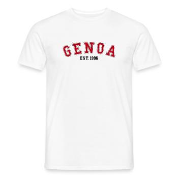 Genoa Est. 1996 - Men's T-Shirt - white - Front - AI Model Male 178 dark (178cm)