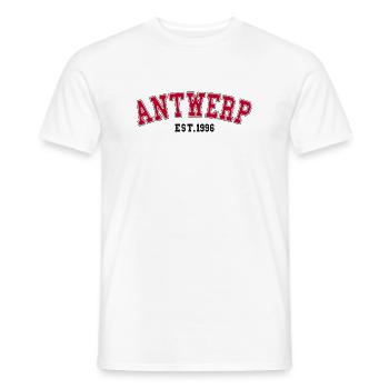 Anvers Fondée en 1996 - T-shirt homme - blanc - Devant - AI Model Male 178 dark (178cm)