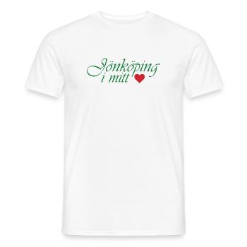 Jönköping in my heart - Men's T-Shirt - white - Front - AI Model Male 178 dark (178cm)