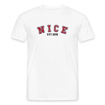 Nice Est. 2006 - Men's T-Shirt - white - Front - AI Model Male 178 dark (178cm)
