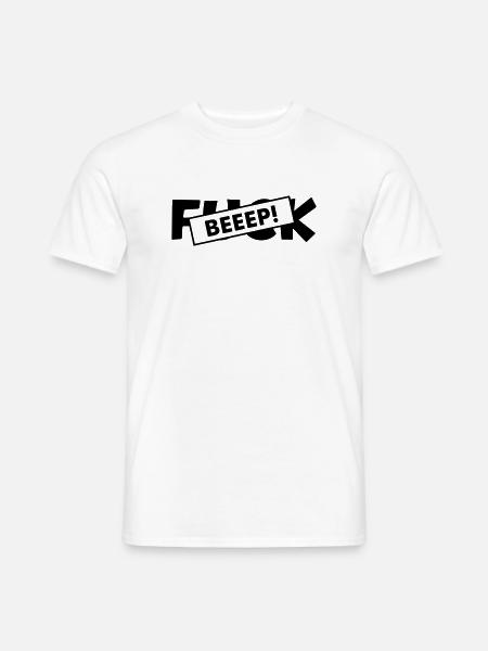 Zensur Piep Geräusch Fuck - Männer T-Shirt - Weiß