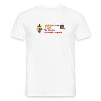 Wir löschen auch ihre Festplatte - Feuerwehr - Männer T-Shirt - Weiß - Vorne - AI Model Male 178 dark (178cm)