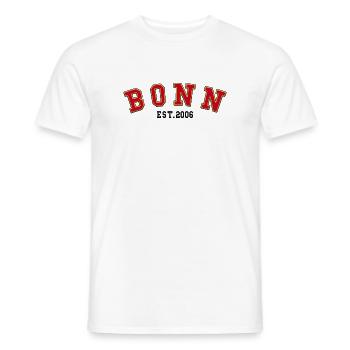 Bonn Est. 2006 - Men's T-Shirt - white - Front - AI Model Male 178 dark (178cm)
