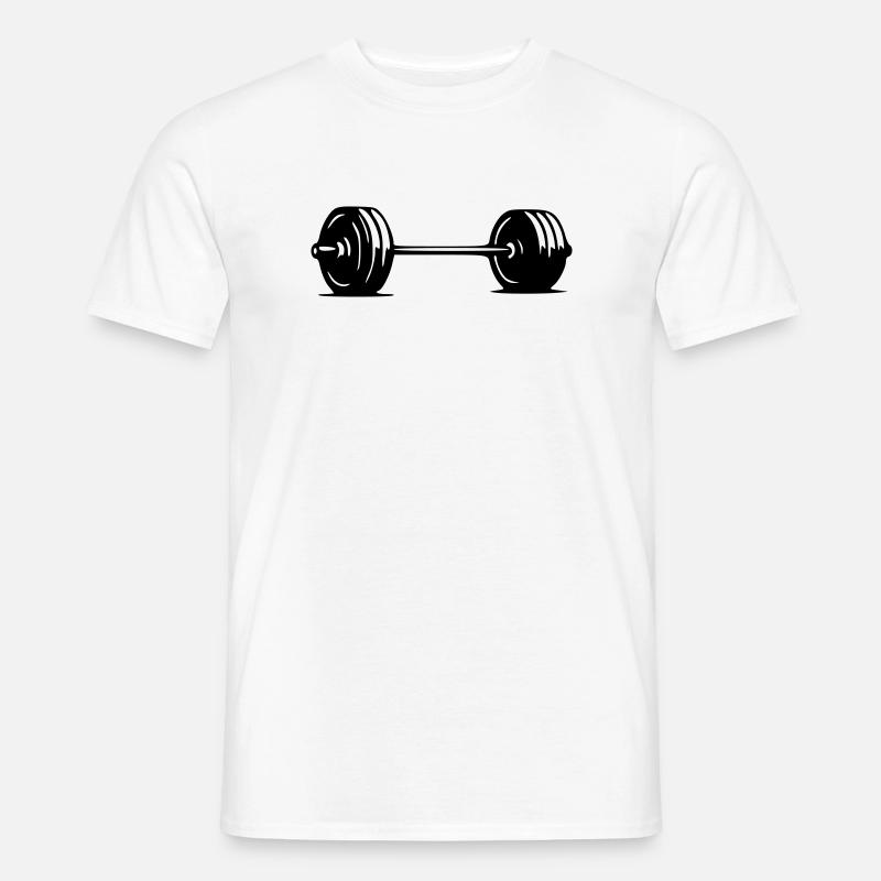 Barbell - Männer T-Shirt - Weiß