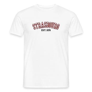 Strasbourg Est. 1976 - Men's T-Shirt - white - Front - AI Model Male 178 dark (178cm)