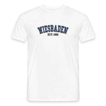 Wiesbaden Est. 1966 - Men's T-Shirt - white - Front - AI Model Male 178 dark (178cm)