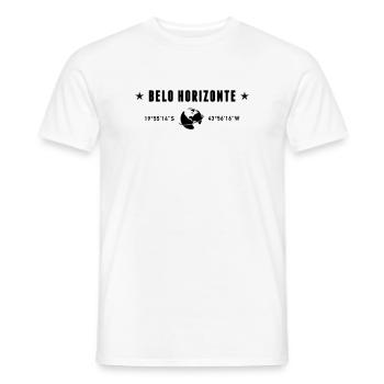 Belo Horizonte Coordinates Planet Earth - Men's T-Shirt - white - Front - AI Model Male 178 dark (178cm)