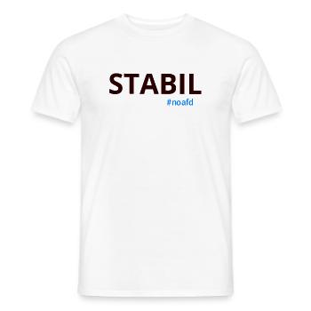 STABIL_Schriftzug_2026_06_03_JB - Männer T-Shirt - Weiß - Vorne - AI Model Male 178 dark (178cm)