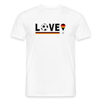 Football Coupe du Monde du Drapeau Allemand LOVE - T-shirt homme - blanc - Devant - AI Model Male 178 dark (178cm)