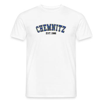 Chemnitz Fondée en 1986 - T-shirt homme - blanc - Devant - AI Model Male 178 dark (178cm)