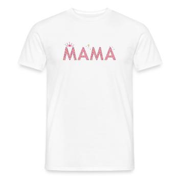 Mom with crown - Men's T-Shirt - white - Front - AI Model Male 178 dark (178cm)