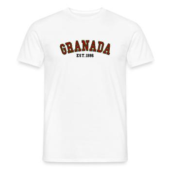 Granada Est. 1996 - Men's T-Shirt - white - Front - AI Model Male 178 dark (178cm)