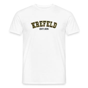 Krefeld Est. 1976 - Men's T-Shirt - white - Front - AI Model Male 178 dark (178cm)
