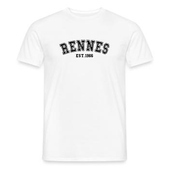 Rennes Est. 1966 - Men's T-Shirt - white - Front - AI Model Male 178 dark (178cm)