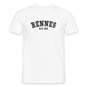 Rennes Est. 1976 - Men's T-Shirt - white - Front - AI Model Male 178 dark (178cm)