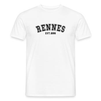 Rennes Est. 2006 - Men's T-Shirt - white - Front - AI Model Male 178 dark (178cm)