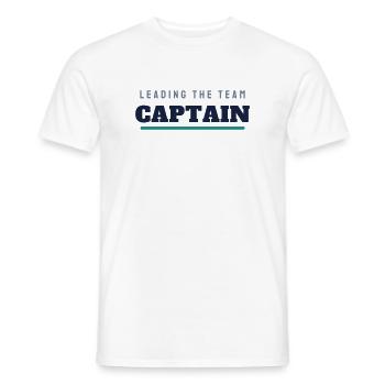 Captain - Varsity Text Design for Groups - Männer T-Shirt - Weiß - Vorne - AI Model Male 178 dark (178cm)