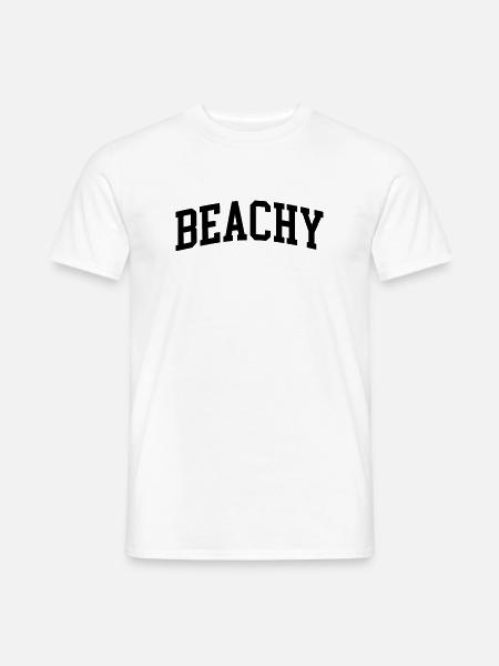 Strandig-minimalistischer Sommer-Strandstil - Männer T-Shirt - Weiß
