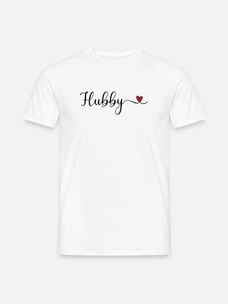 Hubby Heart - Männer T-Shirt - Weiß