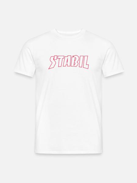 STABIL - SKATE OUTLINE - Männer T-Shirt - Weiß