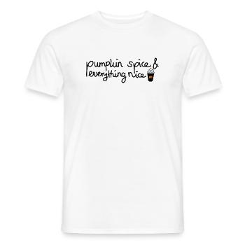 Pumpkin Spice & Everything nice - Herbstdesign - Männer T-Shirt - Weiß - Vorne - AI Model Male 178 dark (178cm)