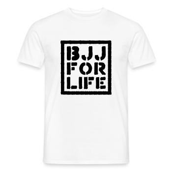 brazilian jiu jitsu bjj for life 02 - Men's T-Shirt - white - Front - AI Model Male 178 dark (178cm)