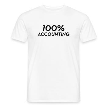 comptable / comptabilité / argent / Finance / Euro - T-shirt homme - blanc - Devant - AI Model Male 178 dark (178cm)