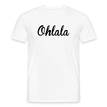 Ohlala / France / Paris / Mode / French / Luxe - Männer T-Shirt - Weiß - Vorne - AI Model Male 178 dark (178cm)
