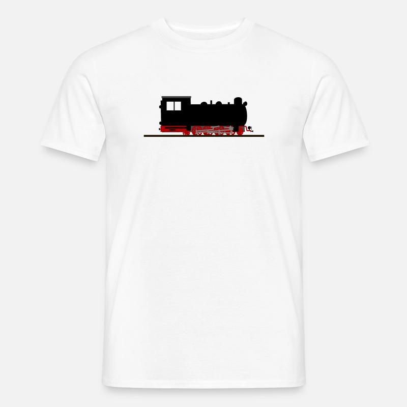 Dampflok Eisenbahn Schmalspurbahn Nostalgie - Männer T-Shirt - Weiß