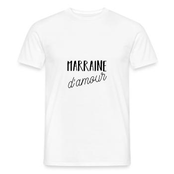 Marraine d'amour multi - T-shirt homme - blanc - Devant - AI Model Male 178 dark (178cm)
