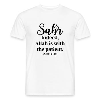 Sabr - be patient /Islam /Allah /Muslim - Männer T-Shirt - Weiß - Vorne - AI Model Male 178 dark (178cm)