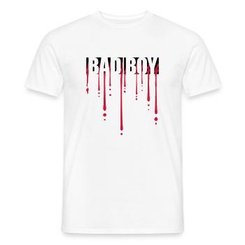 Blood Bad Boy - T-shirt homme - blanc - Devant - AI Model Male 178 dark (178cm)