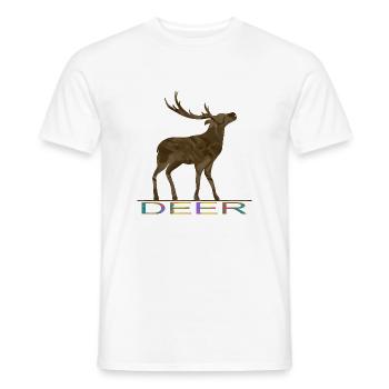Cerf - T-shirt homme - blanc - Devant - AI Model Male 178 dark (178cm)