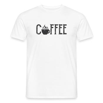 Coffee Cafe Kaffee Symbol Logo icon Illustration - Männer T-Shirt - Weiß - Vorne - AI Model Male 178 dark (178cm)