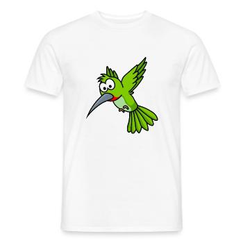 Colibri Comic Animal - T-shirt homme - blanc - Devant - AI Model Male 178 dark (178cm)