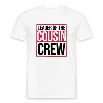 Leader Cousin Crew Team - T-shirt homme - blanc - Devant - AI Model Male 178 dark (178cm)