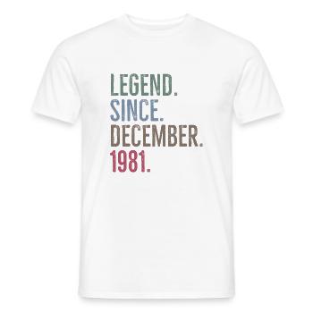 Légende depuis décembre 1981 - T-shirt homme - blanc - Devant - AI Model Male 178 dark (178cm)