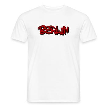 Berlin Graffiti Style - Männer T-Shirt - Weiß - Vorne - AI Model Male 178 dark (178cm)